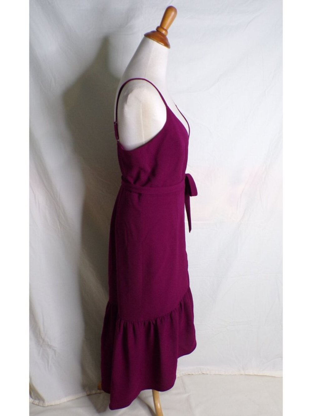 🆕DRESS THE POPULATION Delphine Wrap Dress Magenta Large 8-10 - Picture 9 of 12